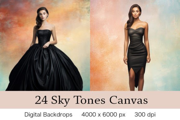 24 Sky Tone Canvas Backgrounds: Your Go-To for Dreamy Design