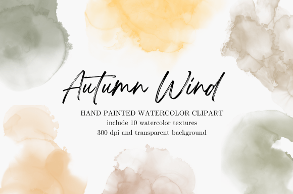 Autumn Wind Watercolor Backgrounds for Your Designs