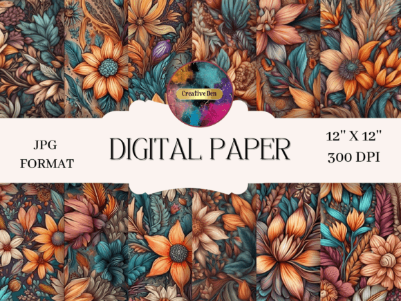 Boho Floral Delights: 12 Designs for Authentic Branding
