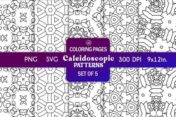 Caleidoscopic Coloring Pages Backgrounds for Creative Projects