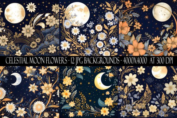 Celestial Moon Flower Backgrounds: A Designer's Guide to Ethereal Textures