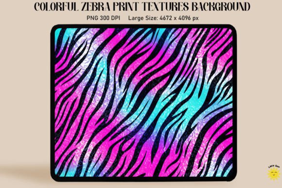 Colorful Glitter Zebra Print Backgrounds: A Bold Visual Asset