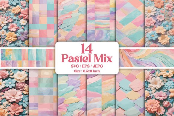 Elevate Your Projects with Pastel Mix Backgrounds Bundles