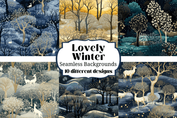 Embrace the Chill: 10 Seamless Winter Woodland Backgrounds
