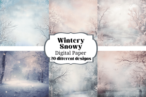 Embrace the Chill: Unlocking Creativity with Wintery Snowy Digital Paper Backgrounds