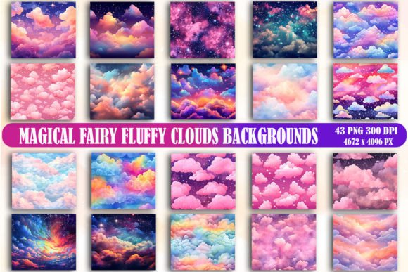 Enchant Your Projects with Magical Fairy Fluffy Clouds Backgrounds