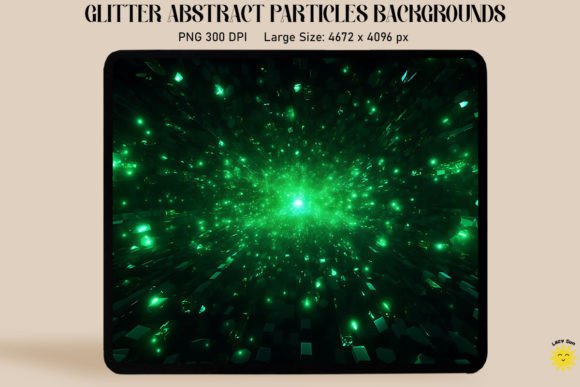 Green Sparkle: The Abstract Particles Background