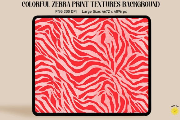 Modern Pastel Red Zebra Print Backgrounds for Design