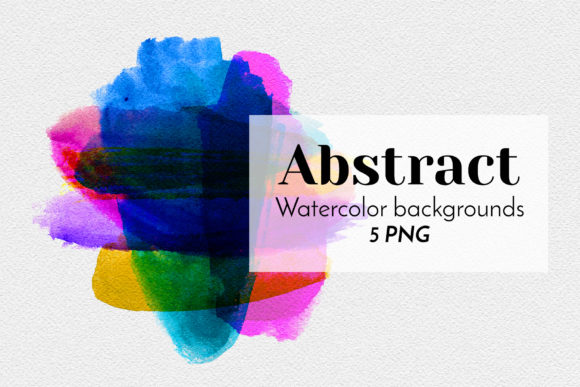 Modern Watercolor Abstracts for Digital Design