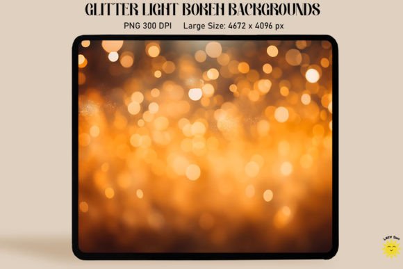 Soft Orange Glitter Bokeh Backgrounds for Warm, Sparkling Designs