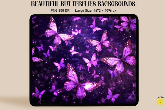 Sparkly Purple Butterflies Backgrounds for Vibrant Designs