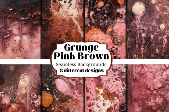 Timeless Textures: Crafting with Rose Pink & Brown Old Grunge Backgrounds