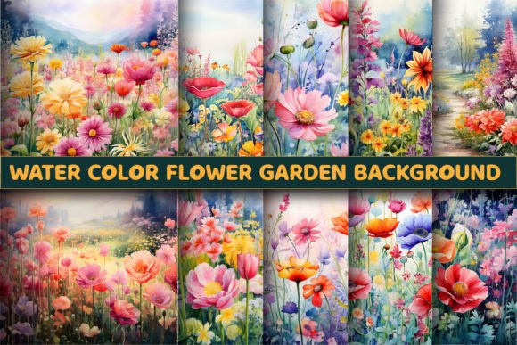 Transform Your Projects with Watercolor Flower Garden Backgrounds