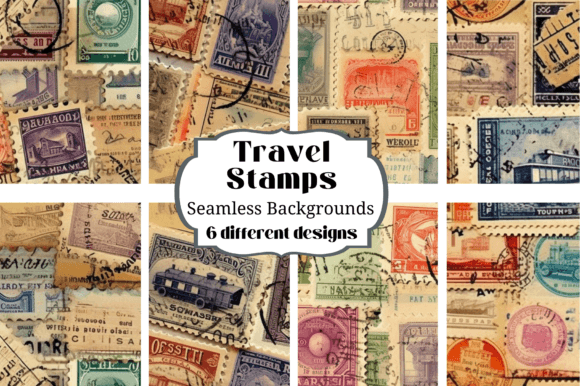 Travel Stamps Seamless Backgrounds: Infuse Your Projects with Adventure