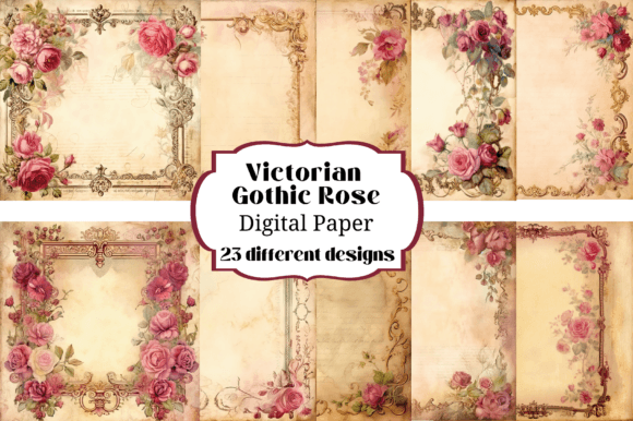 Victorian Gothic Rose Backgrounds: Designing with Dark Floral Drama