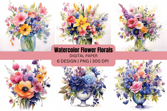 Watercolor Flower Florals Backgrounds: A Designer's Toolkit