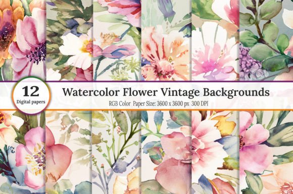 Watercolor Flower Vintage Backgrounds: A Designer's Guide